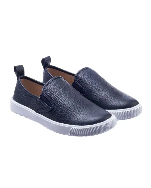Elephantito Boy 's Slip-On Leather Sneakers, Toddler/Kids