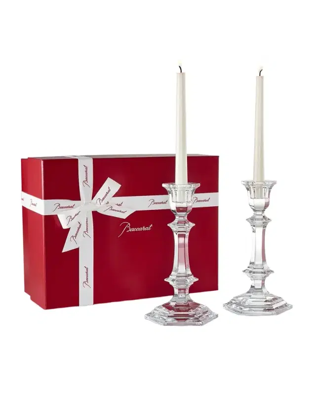 Baccarat Harcourt Candlestick Holders, Set of 2