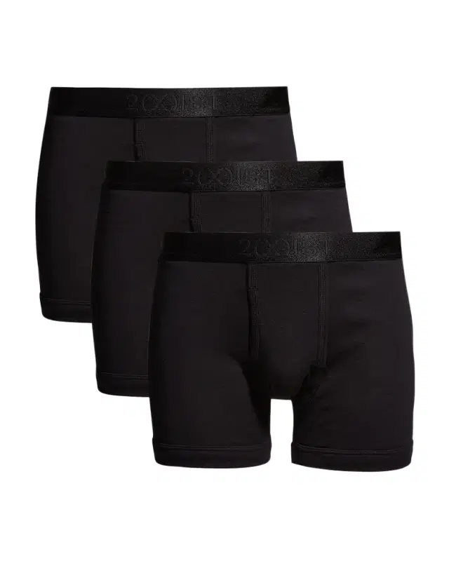 2Xist Men 's 3-Pack Pima Cotton Boxer Briefs