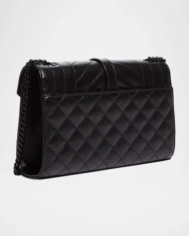 Saint Laurent Envelope Triquilt Small YSL Shoulder Bag in Grained Leather | Thumbnail 4 Saint Laurent Envelope Triquilt Small YSL Shoulder Bag in Grained Leather | Thumbnail 4