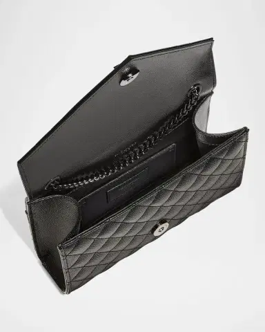 Saint Laurent Envelope Triquilt Small YSL Shoulder Bag in Grained Leather | Thumbnail 5 Saint Laurent Envelope Triquilt Small YSL Shoulder Bag in Grained Leather | Thumbnail 5