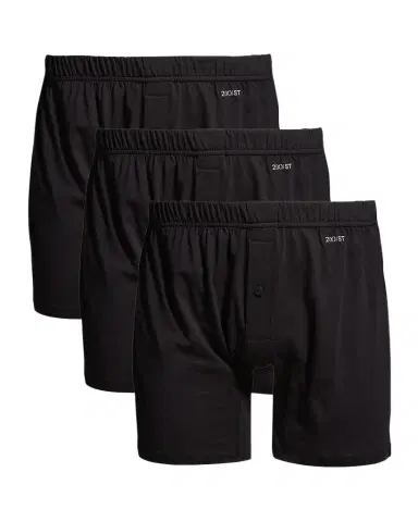 2Xist Men 's 3-Pack Pima Cotton Knit Boxers | Thumbnail 1