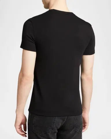 TOM FORD Men's Solid Stretch Jersey T-Shirt | Thumbnail 3