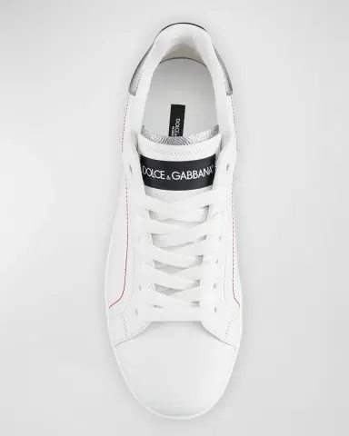 Dolce & Gabbana Leather Logo Low-Top Sneakers | Thumbnail 5 Dolce & Gabbana Leather Logo Low-Top Sneakers | Thumbnail 5