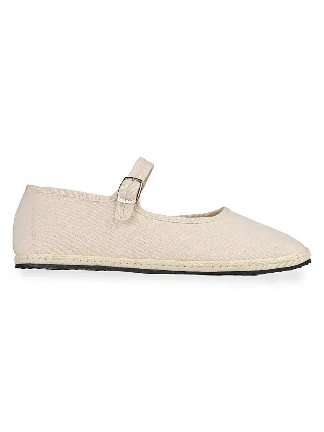 Vibi Venezia Women's Canvas Mary Janes - Ecru