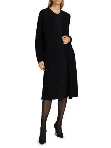 Saks Fifth Avenue Women's COLLECTION Cashmere Open-Front Duster - Black - Size XL | Thumbnail 3 Saks Fifth Avenue Women's COLLECTION Cashmere Open-Front Duster - Black - Size XL | Thumbnail 3