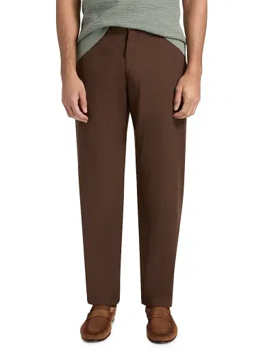Onia Men's Linen-Blend Trousers - Espresso | Thumbnail 3