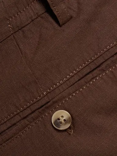 Onia Men's Linen-Blend Trousers - Espresso | Thumbnail 7