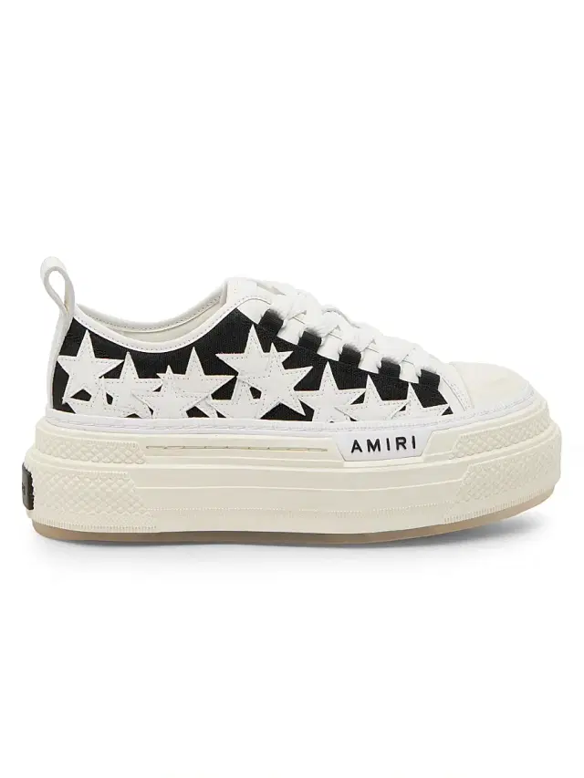 Women's Stars Court Cotton Low-Top Sneakers - Black
