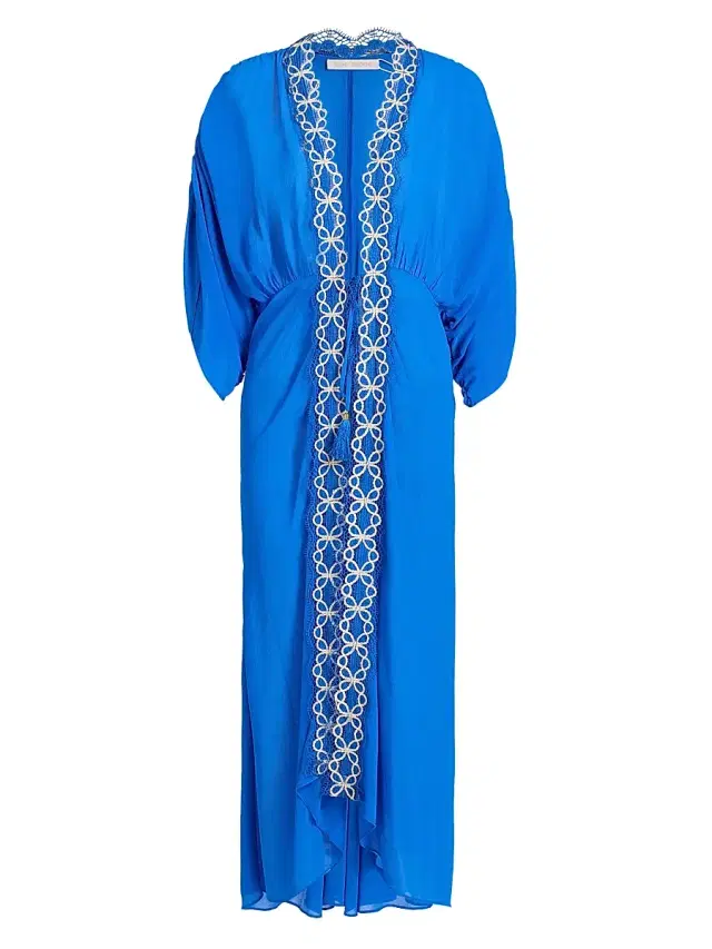 Ramy Brook Women's Riley Embroidered Maxi Dress - Ocean