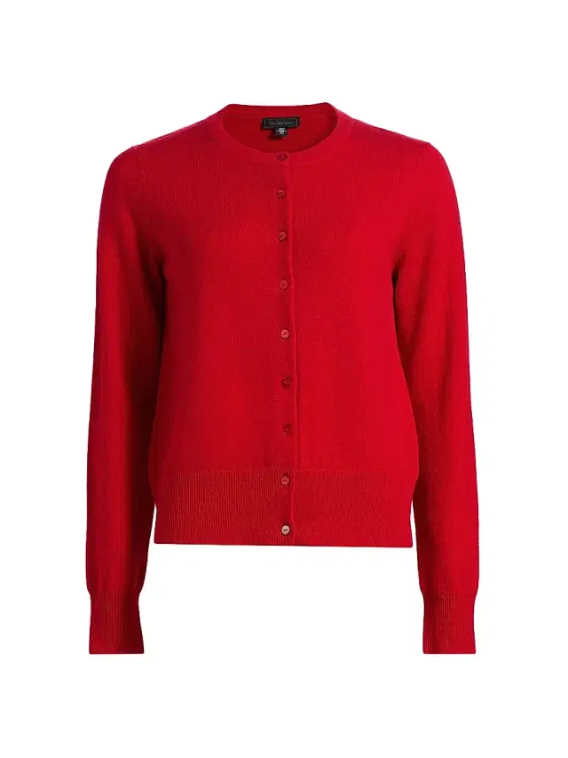 Saks Fifth Avenue Women's Cashmere Cardigan - True Red