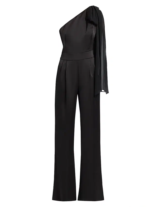 Ramy Brook Women's Genny One-Shoulder Jumpsuit - Black