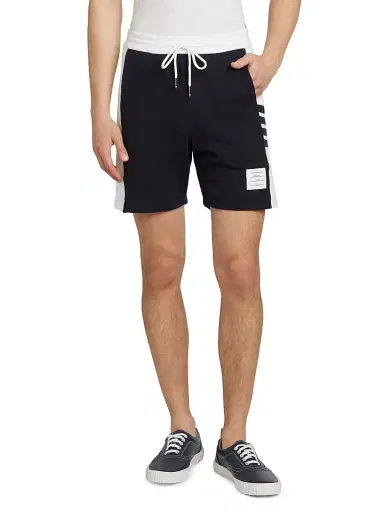 Thom Browne Men's Engineered 4 Bar Loopback Jersey Sweat Shorts | Thumbnail 3 Thom Browne Men's Engineered 4 Bar Loopback Jersey Sweat Shorts | Thumbnail 3