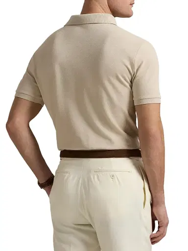 Polo Ralph Lauren Men's Custom-Slim-Fit Big Pony Mesh Polo Shirt | Thumbnail 4 Polo Ralph Lauren Men's Custom-Slim-Fit Big Pony Mesh Polo Shirt | Thumbnail 4