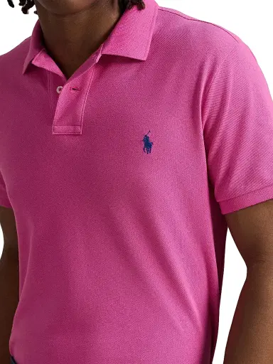 Polo Ralph Lauren Men's Custom-Slim-Fit Mesh Polo Shirt - Peony - Size XS | Thumbnail 5