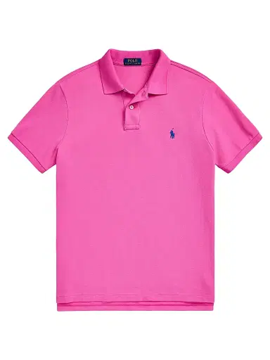 Polo Ralph Lauren Men's Custom-Slim-Fit Mesh Polo Shirt - Peony - Size XS | Thumbnail 1