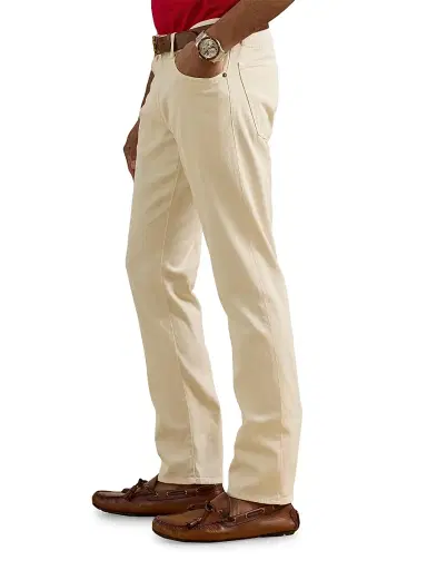 Ralph Lauren Purple Label Men's Sherrington Twil Slim Pants - Light Antique Cream - Size 40 | Thumbnail 4