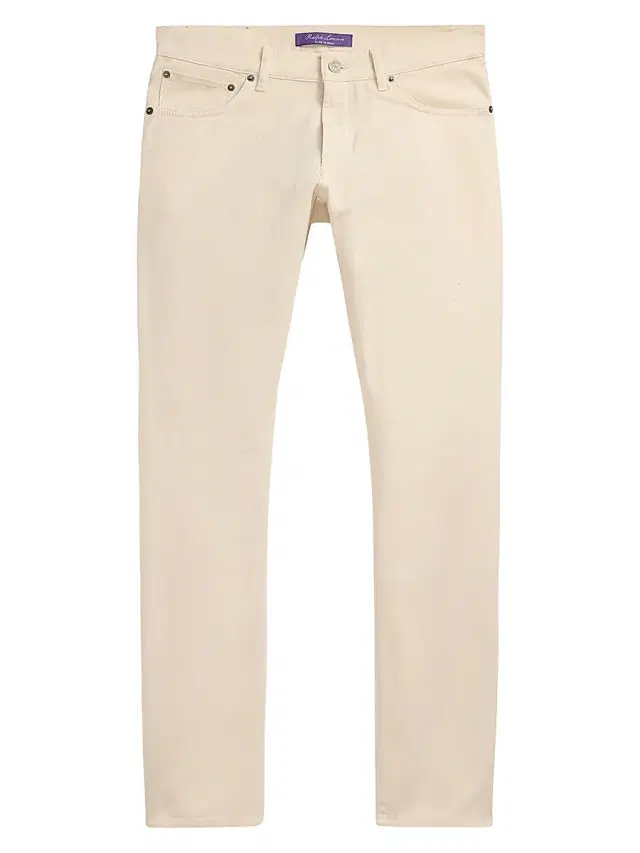 Ralph Lauren Purple Label Men's Sherrington Twil Slim Pants - Light Antique Cream - Size 40