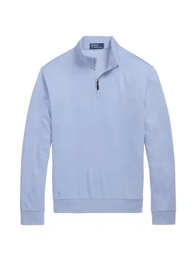 Polo Ralph Lauren Men's Double-Knit Jacquard Quarter-Zip Sweater - Isle Heather Nevis - Size XXL | Thumbnail 1 Polo Ralph Lauren Men's Double-Knit Jacquard Quarter-Zip Sweater - Isle Heather Nevis - Size XXL | Thumbnail 1