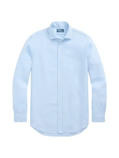 Polo Ralph Lauren Men's Classic-Fit Linen Shirt - Office Blue - Size XL | Thumbnail 1