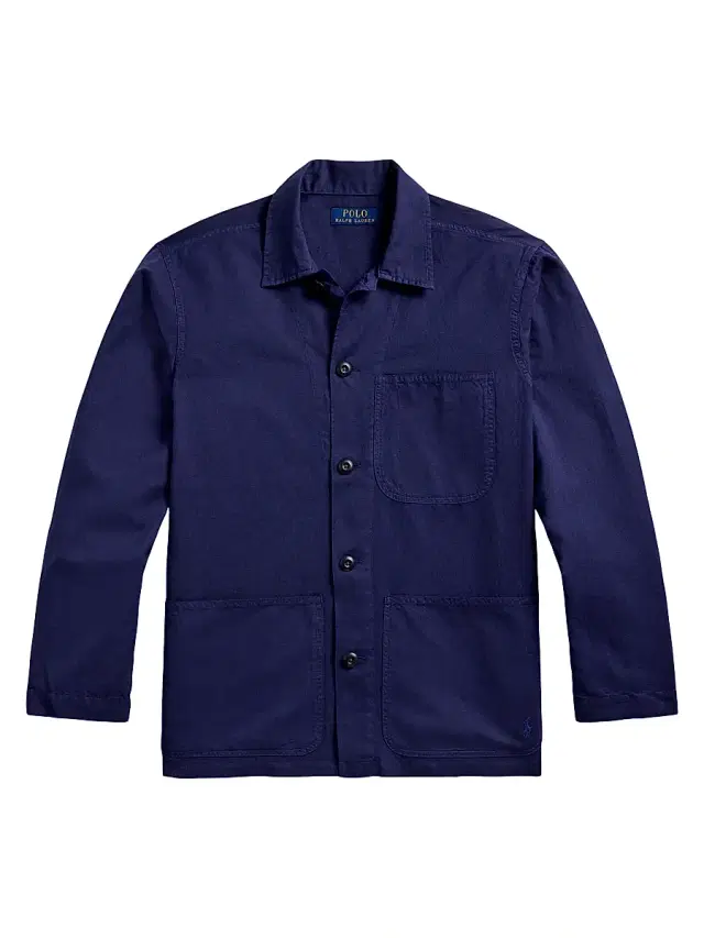 Polo Ralph Lauren Men's Logo-Embroidered Linen-Cotton Overshirt - Newport Navy