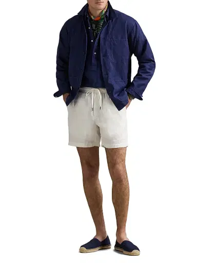 Polo Ralph Lauren Men's 6-Inch Polo Prepster Linen Short - Deckwash White - Size XXL | Thumbnail 2