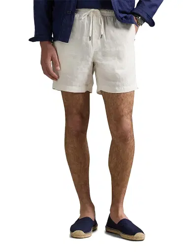 Polo Ralph Lauren Men's 6-Inch Polo Prepster Linen Short - Deckwash White - Size XXL | Thumbnail 3