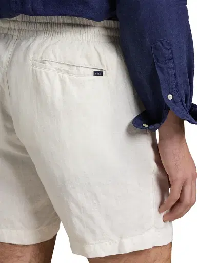 Polo Ralph Lauren Men's 6-Inch Polo Prepster Linen Short - Deckwash White - Size XXL | Thumbnail 5