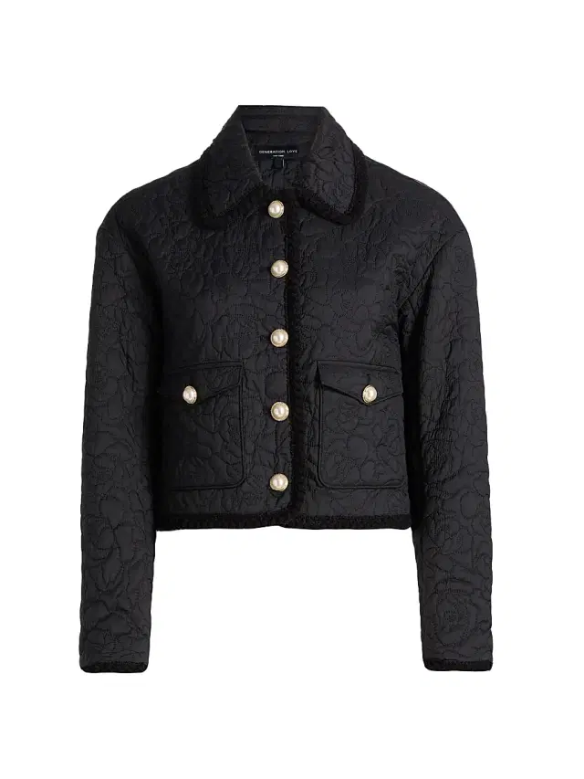 Generation Love Women's Fabiana Quilted Puffer Jacket - Black