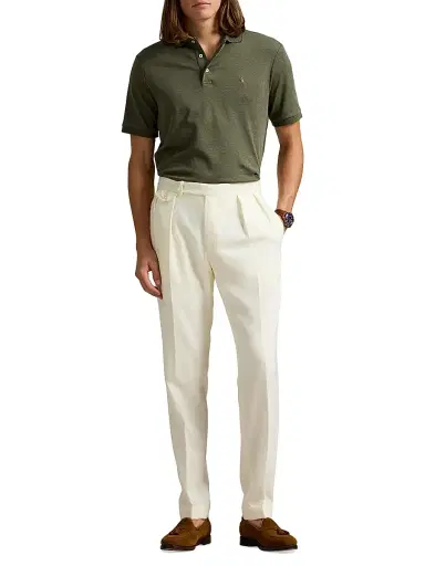 Polo Ralph Lauren Men's Classic-Fit Soft Cotton Polo Shirt - Service Green Heather - Size XXL | Thumbnail 2