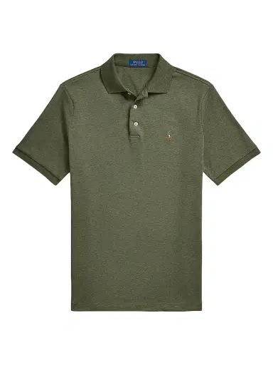 Polo Ralph Lauren Men's Classic-Fit Soft Cotton Polo Shirt - Service Green Heather - Size XXL | Thumbnail 1