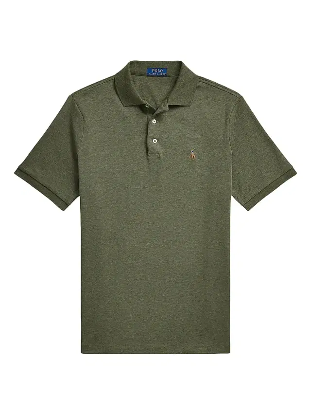 Polo Ralph Lauren Men's Classic-Fit Soft Cotton Polo Shirt - Service Green Heather
