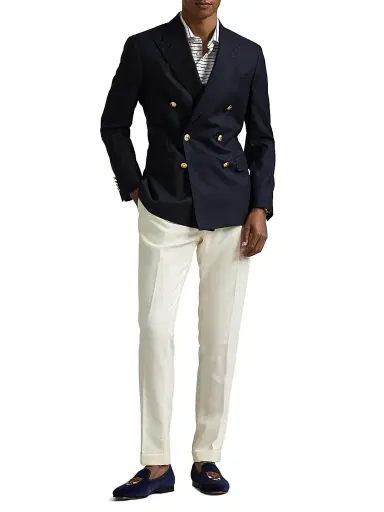Polo Ralph Lauren Men's Classic-Fit Soft Cotton Polo Shirt - White Refined Navy - Size XXL | Thumbnail 2