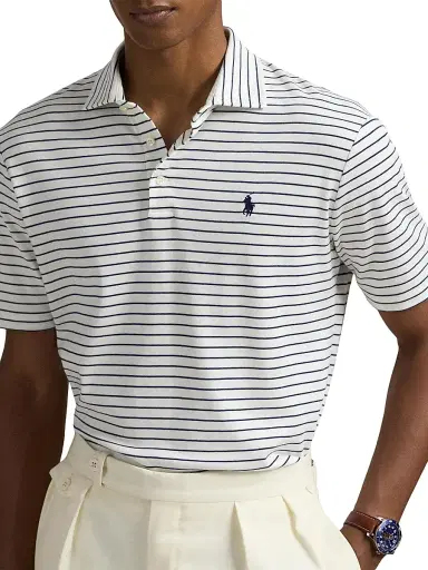 Polo Ralph Lauren Men's Classic-Fit Soft Cotton Polo Shirt - White Refined Navy - Size XXL | Thumbnail 5