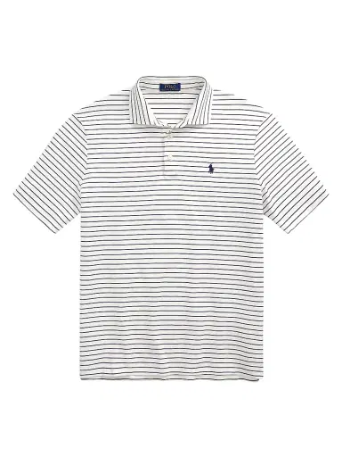 Polo Ralph Lauren Men's Classic-Fit Soft Cotton Polo Shirt - White Refined Navy - Size XXL | Thumbnail 1