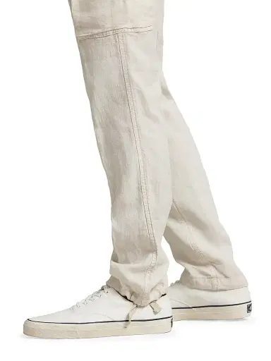 Polo Ralph Lauren Men's Lateef Slim-Tapered-Fit Linen Cargo Pants - Dove Grey - Size 40 | Thumbnail 5