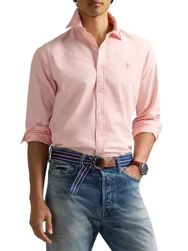 Polo Ralph Lauren Men's Classic-Fit Mineral-Dyed Oxford Shirt - Rose - Size XXL | Thumbnail 3 Polo Ralph Lauren Men's Classic-Fit Mineral-Dyed Oxford Shirt - Rose - Size XXL | Thumbnail 3