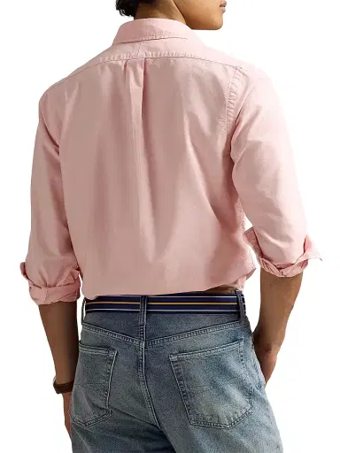 Polo Ralph Lauren Men's Classic-Fit Mineral-Dyed Oxford Shirt - Rose - Size XXL | Thumbnail 4 Polo Ralph Lauren Men's Classic-Fit Mineral-Dyed Oxford Shirt - Rose - Size XXL | Thumbnail 4