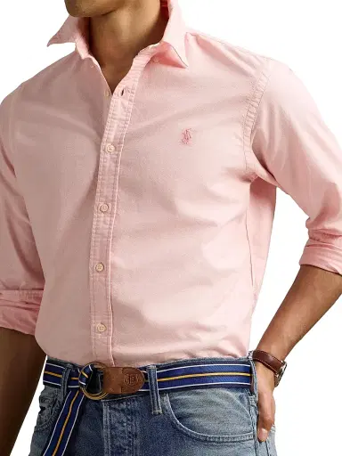 Polo Ralph Lauren Men's Classic-Fit Mineral-Dyed Oxford Shirt - Rose - Size XXL | Thumbnail 5 Polo Ralph Lauren Men's Classic-Fit Mineral-Dyed Oxford Shirt - Rose - Size XXL | Thumbnail 5
