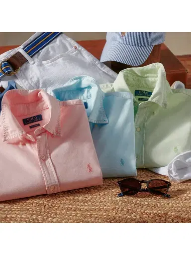 Polo Ralph Lauren Men's Classic-Fit Mineral-Dyed Oxford Shirt - Rose - Size XXL | Thumbnail 6 Polo Ralph Lauren Men's Classic-Fit Mineral-Dyed Oxford Shirt - Rose - Size XXL | Thumbnail 6