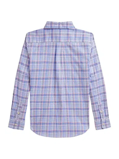 Polo Ralph Lauren Little Boy's & Boy's Plaid Performance Oxford Shirt - Blue Pink Multi | Thumbnail 2 Polo Ralph Lauren Little Boy's & Boy's Plaid Performance Oxford Shirt - Blue Pink Multi | Thumbnail 2