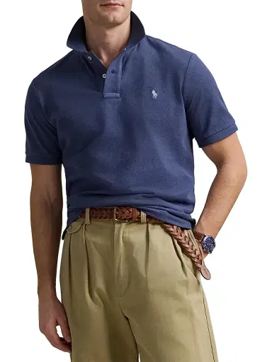 Polo Ralph Lauren Men's Classic-Fit Mesh Polo Shirt - Light Navy - Size XXL | Thumbnail 3