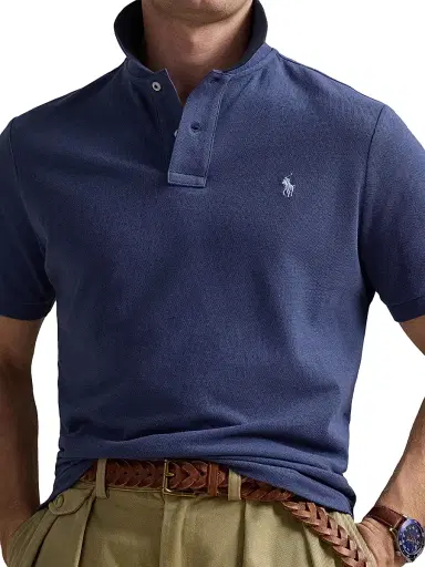 Polo Ralph Lauren Men's Classic-Fit Mesh Polo Shirt - Light Navy - Size XXL | Thumbnail 5