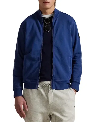 Polo Ralph Lauren Men's French Terry Track Jacket - Annapolis Blue - Size XL | Thumbnail 3 Polo Ralph Lauren Men's French Terry Track Jacket - Annapolis Blue - Size XL | Thumbnail 3
