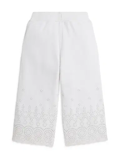 Polo Ralph Lauren Little Kid's & Kid's Eyelet Loopback Terry Wide-Leg Sweatpants | Thumbnail 2