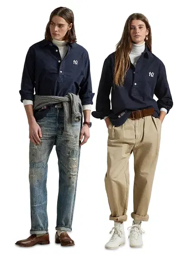 Polo Ralph Lauren Men's Yankees Oxford Shirt - Aviator Navy - Size Medium | Thumbnail 8 Polo Ralph Lauren Men's Yankees Oxford Shirt - Aviator Navy - Size Medium | Thumbnail 8