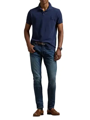 Polo Ralph Lauren Men's Custom-Slim-Fit Big Pony Mesh Polo Shirt - Cruise Navy - Size XXL | Thumbnail 2 Polo Ralph Lauren Men's Custom-Slim-Fit Big Pony Mesh Polo Shirt - Cruise Navy - Size XXL | Thumbnail 2