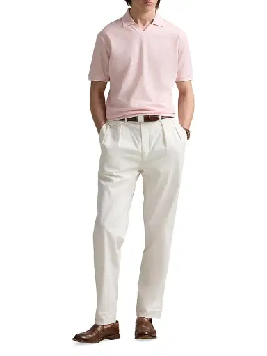 Polo Ralph Lauren Men's Jacquard Mesh Cotton Polo Shirt | Thumbnail 2 Polo Ralph Lauren Men's Jacquard Mesh Cotton Polo Shirt | Thumbnail 2