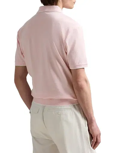 Polo Ralph Lauren Men's Jacquard Mesh Cotton Polo Shirt | Thumbnail 4 Polo Ralph Lauren Men's Jacquard Mesh Cotton Polo Shirt | Thumbnail 4