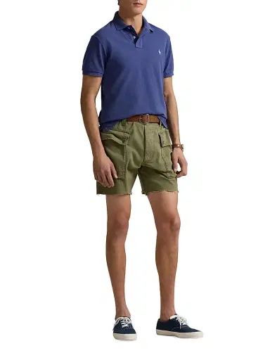 Polo Ralph Lauren Men's Custom-Slim-Fit Mesh Polo Shirt - Light Navy - Size XXL | Thumbnail 2